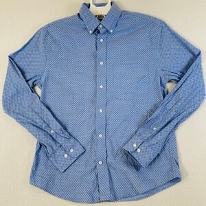 Lauren Ralph Lauren Men's Size S Blue Geometric Soft Washed Stretch Dress Shirt